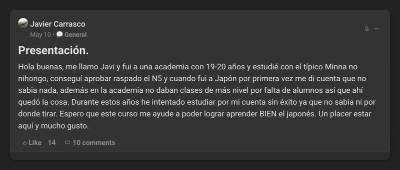 Testimonio de Javier: venía de una academia y avanza más aquí
